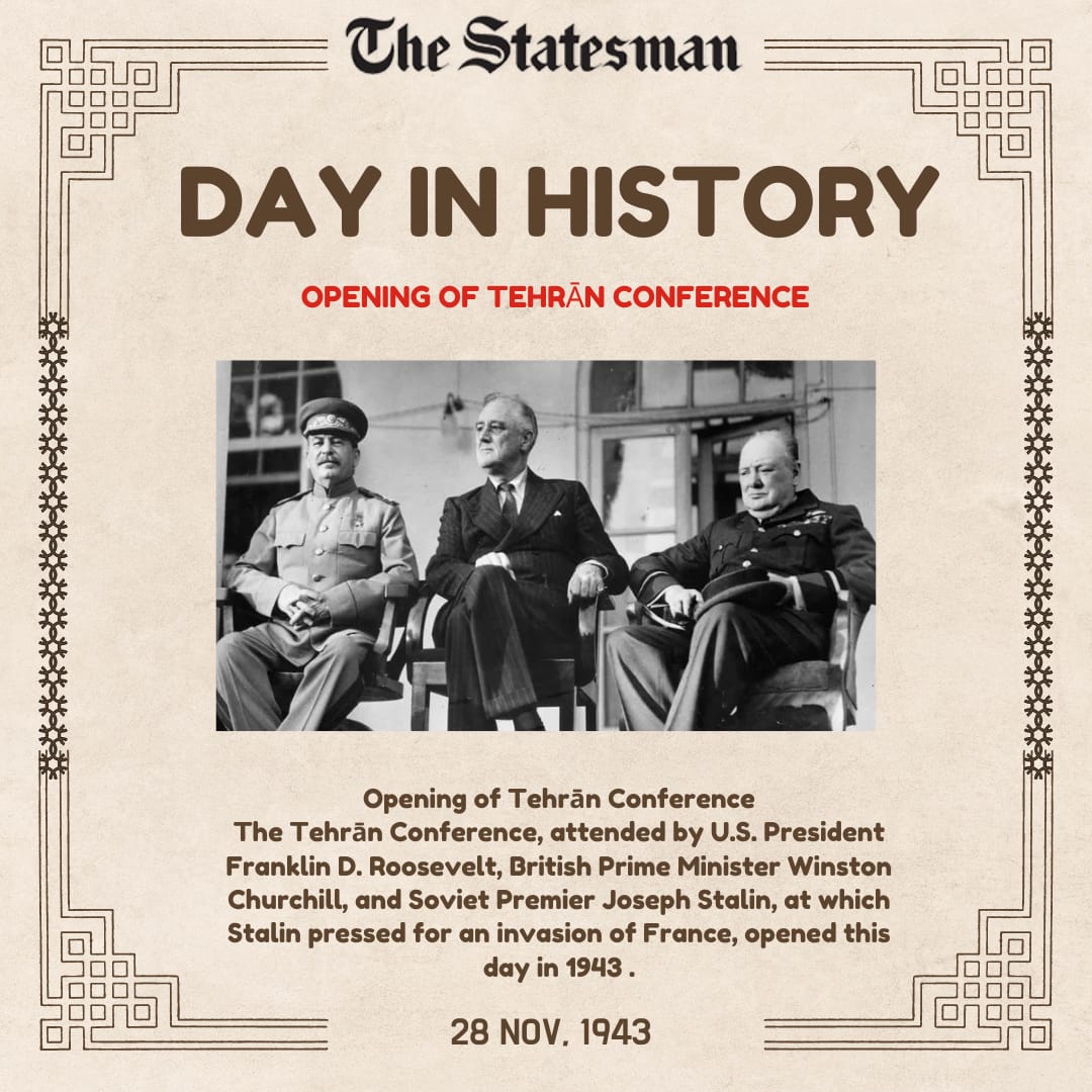 TheStatesmanLtd's tweet image. #DayInHistory #TodaysDayInHistory #TehranConference
#Tehran