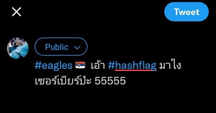 vinsoda's tweet image. #eagles เอ้า #hashflag มาไง 
เซอร์เบียร์ป่ะ 55555