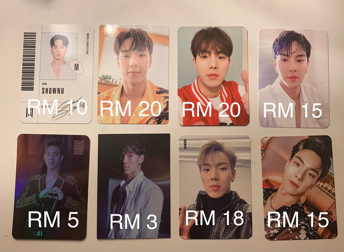 wonhobbimbap's tweet photo. [WTS] MONSTA X🇲🇾

(Shownu, Minhyuk, Kihyun, Hyungwon, Jooheon &amp; Changkyun) 

I want to clear all my PC collection with cheaper price. Price can be negotiated, just dm me

❗️ON-HAND
❗️still in a good condition 
❗️buy more than 2 can get free postage

Postage - RM 8 WM &amp; RM 13 EM https://t.co/vccs7nyuUL