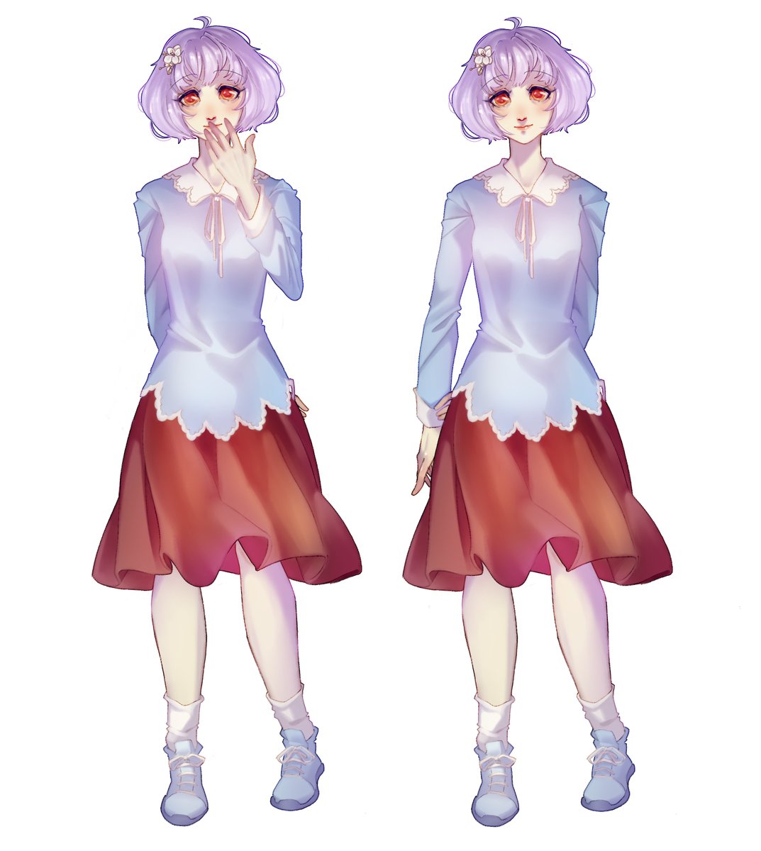 #sneakpeek of Hana's poses. 🌸
I might add a few more in the future!

#visualnovel #vn #gamedev #indiedev #indiegame #anime #animegirl #cute #characterdesign #characterart #art #indiedevhour #madewithunity #unity #自作ゲーム #同人ゲーム