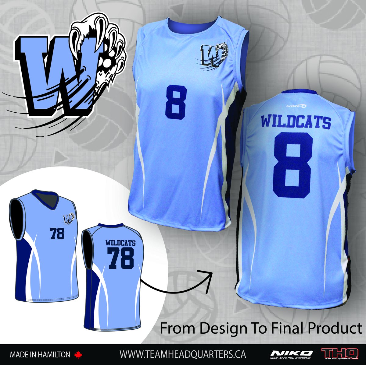 Westmount Wildcats are ready to hit it against the competition with their new volleyball jerseys! Get your jerseys designed by our in-house artists, produced by our production crew and shipped to your team!  <a href="/LifeAtWestmount/">Westmount Secondary</a> #GoLikeNineO #HamOnt #TeamApparel #ShopLocal #NineO