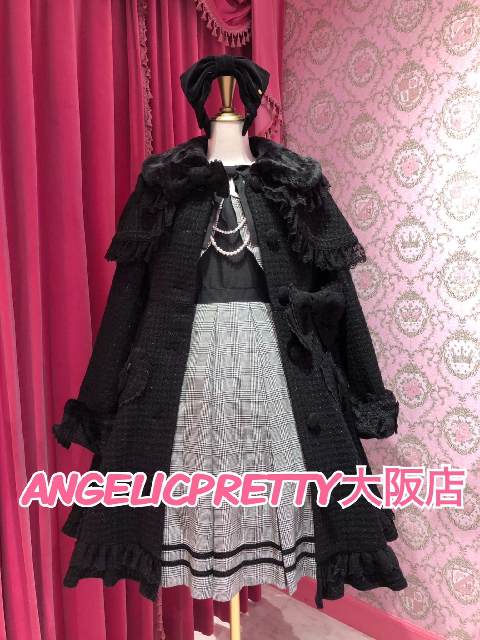 Angelic Pretty Velvet Ribbon ケープ 黒 新品未使用