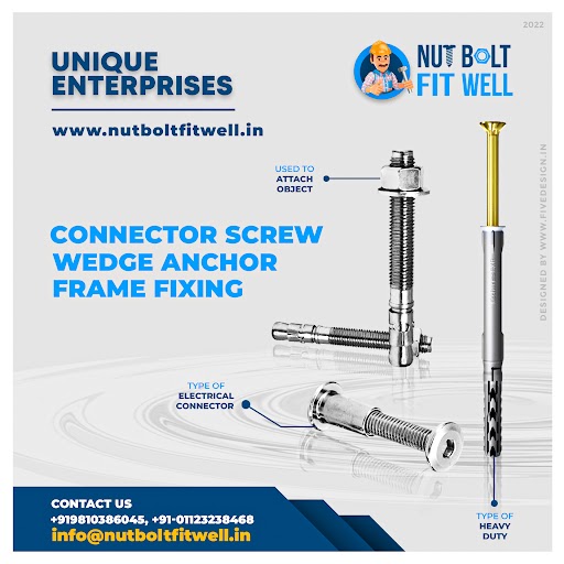 UniqueE56197035's tweet image. Connector Screw
Wedge Anchor 
Frame Fixing 
Unique Enterprises You’re one-stop for 🛠 nut bolt needs.
contact us now:
📞Phone: 98103 86045
🌐Visit our Website: nutboltfitwell.in
#UniqueEnterprises #framefixing 
 #flange #coachscrew #bolts #screws #nutsandbolts #GoBolts