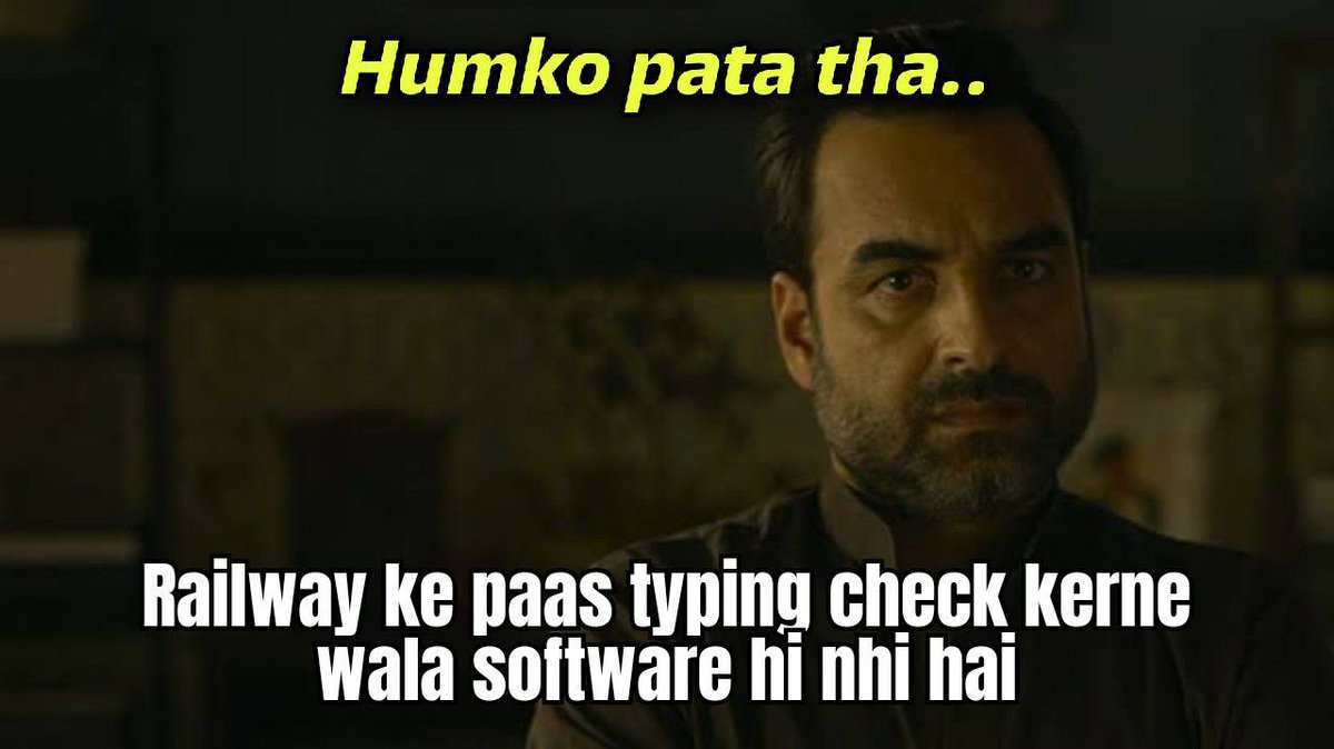 Vikrant6424's tweet photo. 4 mhino me agr typing copy bhi check nhi kr pa rha h rrb to rrb ko vo kam nhi milna chaiye
Level 5 or typing status do #REMAINING_RRBS_RESULT_DO
@RailMinIndia @HMOIndia @rashtrapatibhvn @PMOIndia @narendramodi @aajtak https://t.co/X3DNu5Y8Qn