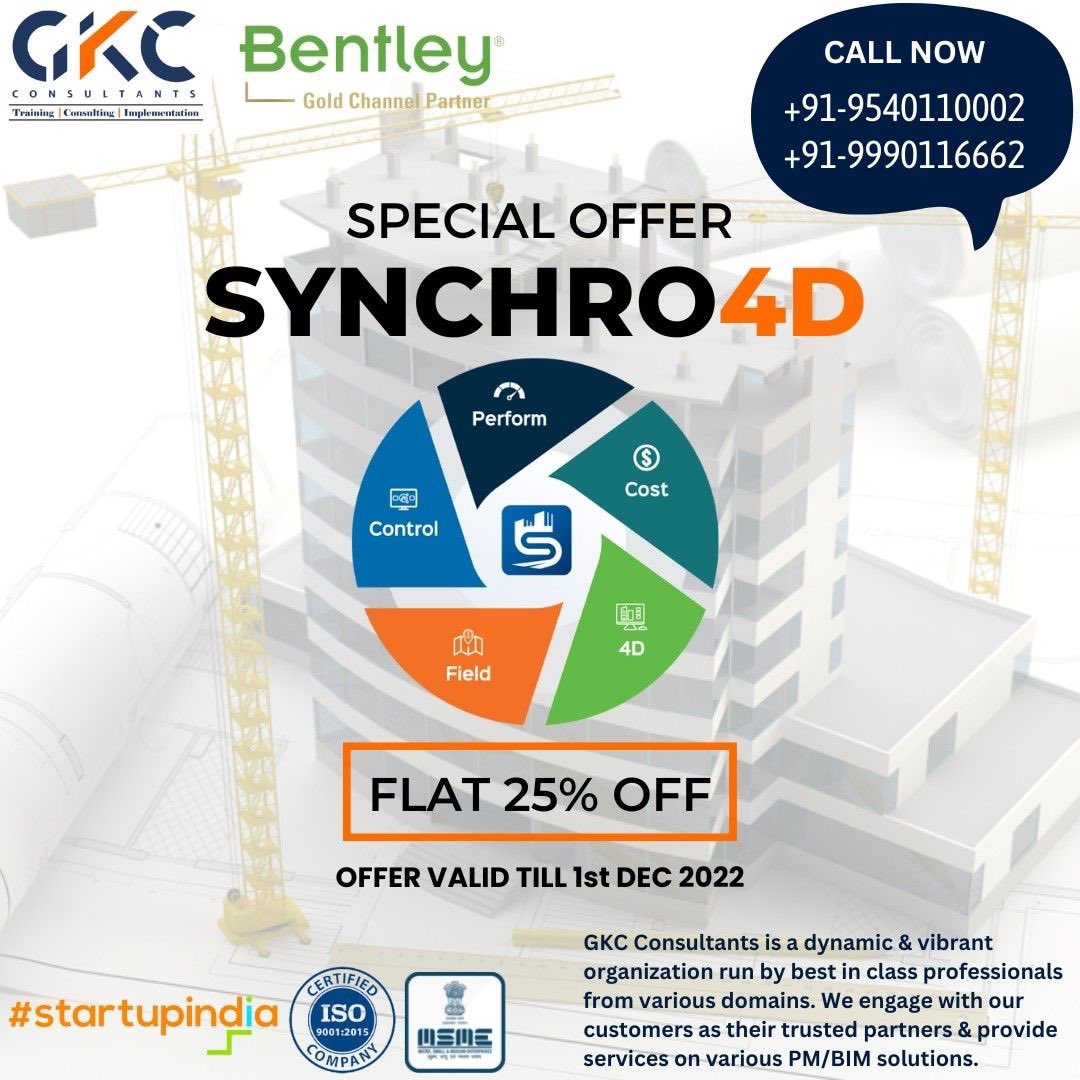 gkcconsultants's tweet photo. Best time to get upgraded with #synchro4D is now.
Call us to know more about the #specialoffer
https://t.co/g4qoA8YLo4
#gkcconsultants #bentleysystems #synchro #cyberweeksale #4dbim #5Dbim #digitalconstruction #digitaltwins #constructionmanagement #projectmanagement #offers https://t.co/KQm2sLHasl