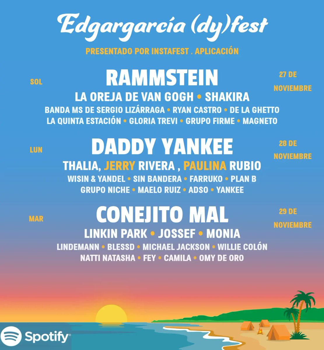 edgar_DYmx's tweet photo. @daddy_yankee encabezando mi InstaFest. 🎧🎤🎶🎵🙋🏻♂️💯❤️🔥👑
Además @NattiNatasha @jossef_official @GloriaTrevi @AlejandroAdso, no cabe duda que soy #TeamNevarez 🎵🎶🎧🎤
#spotify #DaddyYankee #jossef #adso #gloriatrevi #nattinatasha #nevarezconmunications #nevarezpr https://t.co/lalBRrzBAE