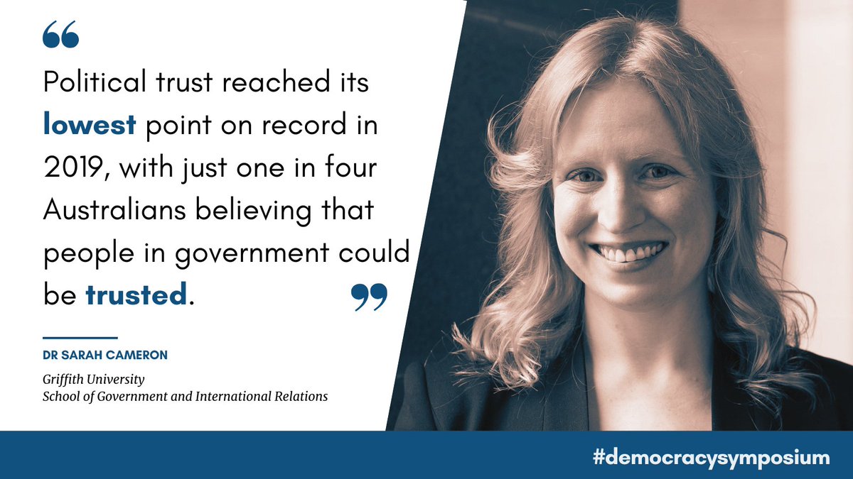 Academy of the Social Sciences in Australia (@acadsocsci) on Twitter photo Although there's been a slight improvement, trust remains low in government. @saracpolitics shares evidence from the Australian Election Study at our #democracysymposium Although there's been a slight improvement, trust remains low in government. @saracpolitics shares evidence from the Australian Election Study at our #democracysymposium