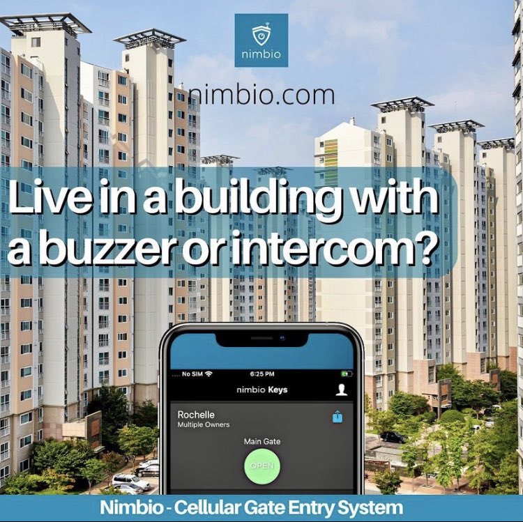 Easily grant access to your apartment guests and deliveries. Try Nimbio today!😉bit.ly/39QIata
.

.

.

#internetofthings #tech #daily #instagood #nfl #smart #smarthome
#gatedcommunity #realestate #luxuryhomes #life #realtor #fyp #apartments #apartmenttherapy