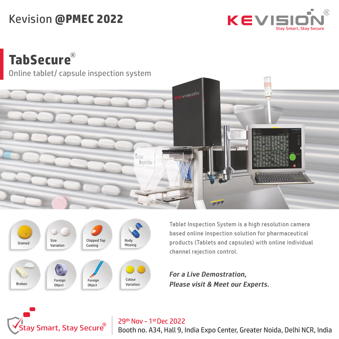 KevisionSystems's tweet photo. Kevision at CPHI &amp; PMEC India 2022

Do visit our booth to experience its performance and to learn more about its specification

#camerabasedinspection #tabsecure #pmec2022 #pharmaindustry #kevisionsystems https://t.co/gYQx7h7I2s