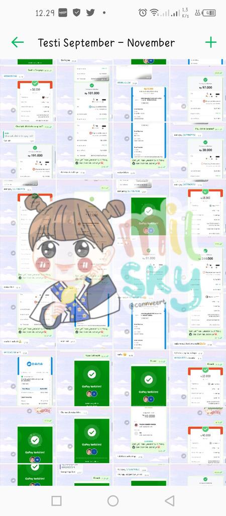 milskyproofs's tweet photo. Cont...

[𝐔𝐩𝐝𝐚𝐭𝐞 𝐏𝐫𝐨𝐨𝐟𝐬] 💞

6 September - 28 November 
Convert #testibymilsky

#️⃣ 3238 - 3455
✅ Cv koin shopee
✅ E-wallet premium/non-prem
✅ Virtual Akun BCA/Mandiri
✅ Gestun Spaylater https://t.co/MOvD5JEClP