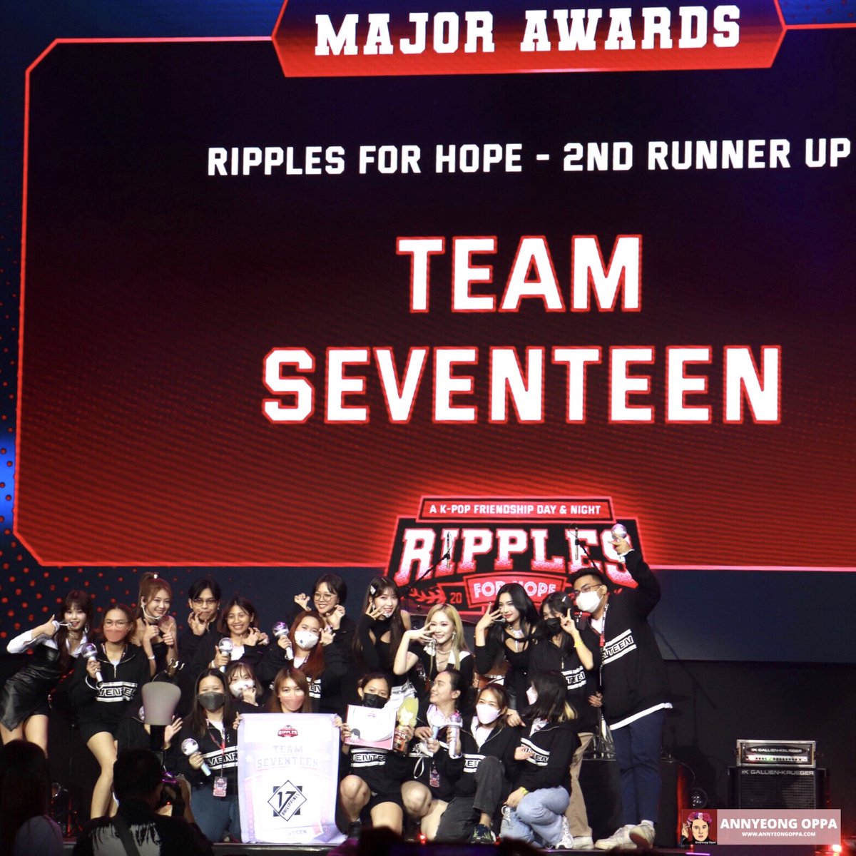 TheAnnyeongOppa's tweet photo. @pulpliveworld @RippleSociety @happeehour Congratulations to the winners of fanclub games who are awarded by EVERGLOW, MOMOLAND, and AKMU 🥳🥳🥳

Thank you @pulpliveworld @happeehour and @RippleSociety for this fun and meaningful event! 💗

#RIPPLESFORHOPE2022 
#GoRipplesForHope 
#AKMUinMNL #EVERGLOWinMNL #MOMOLANDinMNL https://t.co/aRSAU4qQzV
