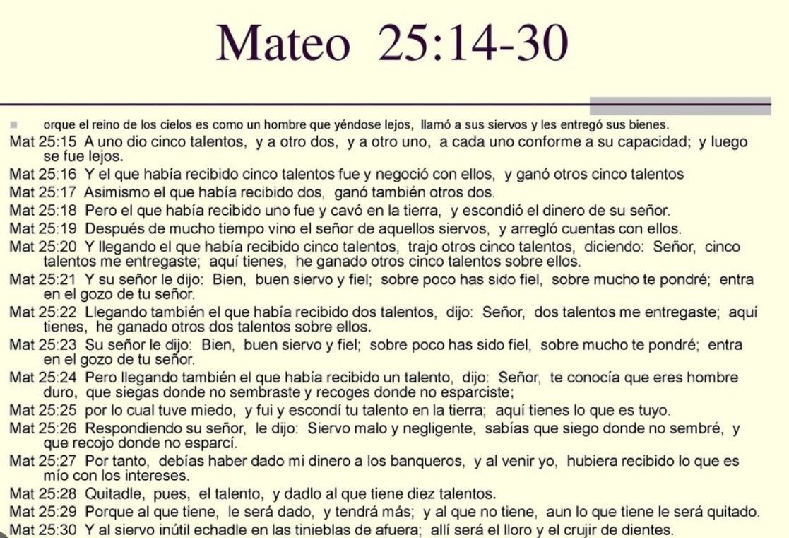 FlorSaenz's tweet photo. Tus talentos no son para enterrarlos, MULTIPLÍCALOS https://t.co/zIRnin3AIu
