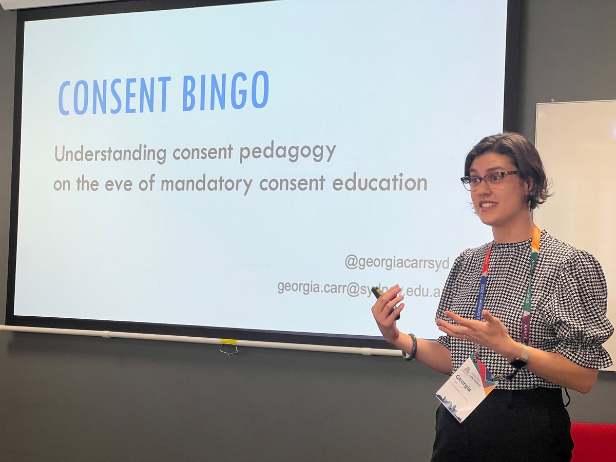 Speaking at the #AARE2022 conference today on consent pedagogy. Great discussion with teachers and researchers at such a crucial time!