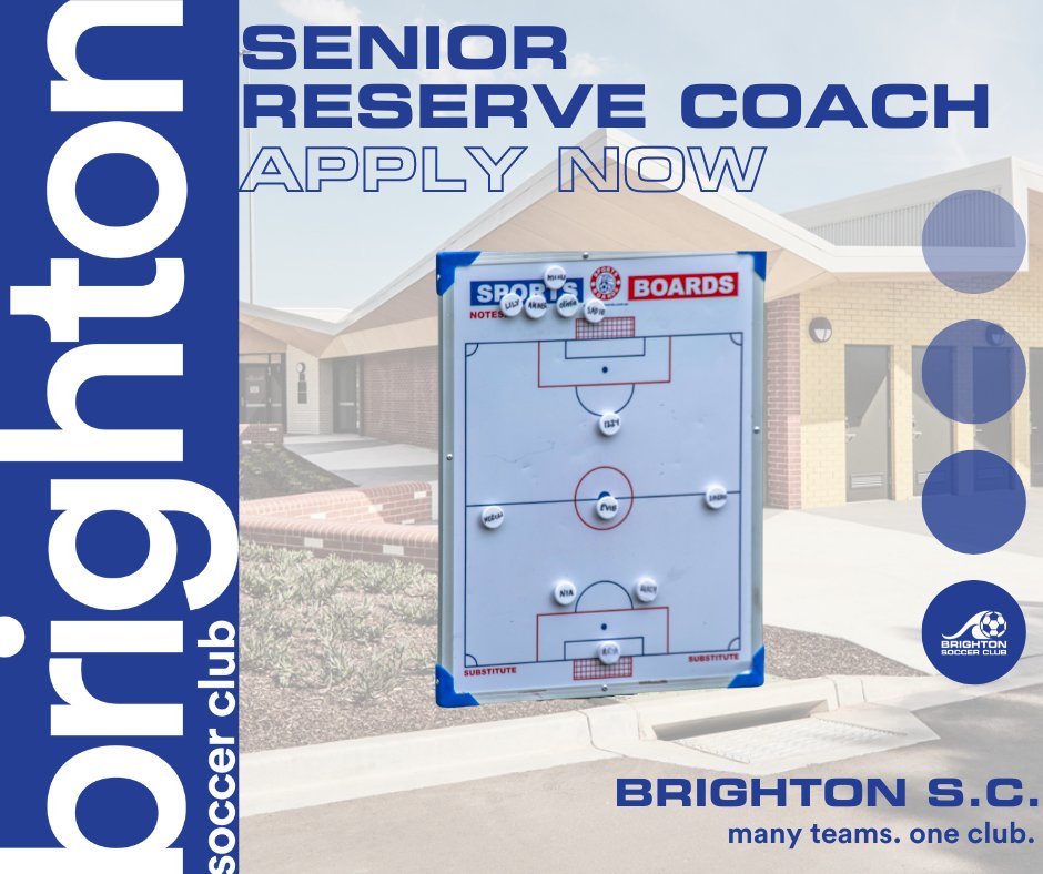 Seeking applications from experienced or aspiring Senior Reserve Football Coaches who are looking for new opportunities in 2023. 
Join our coaching team supported by Director of Coaching, Andy Elderton (FFA - A Licence) please apply.

form.jotform.com/222498676051867
