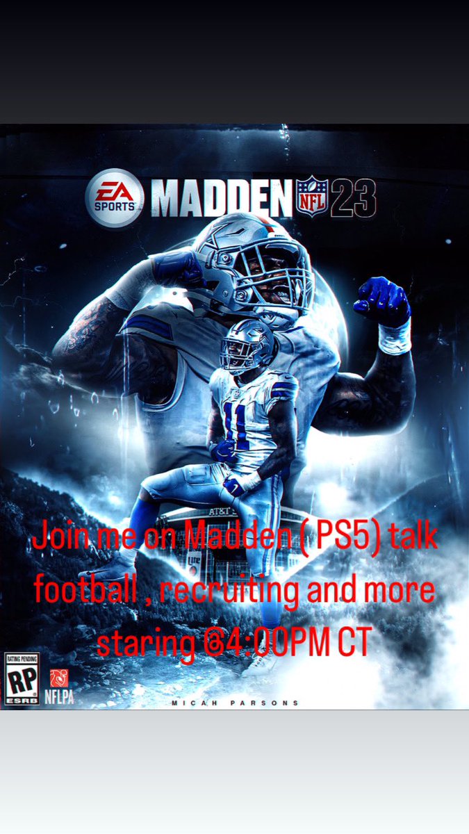 _CoachLou_'s tweet photo. Trying something new catch me on Madden 23 tomorrow afternoon till night playing you guys and talking recruiting and football!!  (PS5) 🔵🟢 

Dm for details https://t.co/E7MlHvPfJK