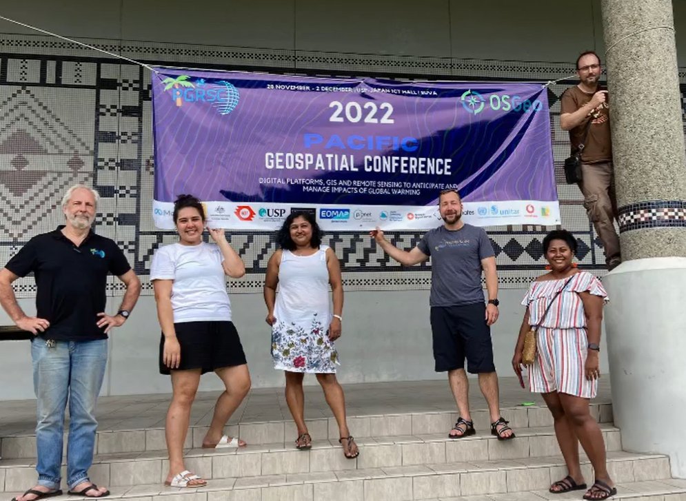 NMetherall's tweet photo. @PacificGISnRS @laniroko12 @FrancisChottu @gisfiji @gischatbot @GIScience_conf @gisday @pacificgis @FgimC @geospatialwomen @women_eo @OSMFiji @osgeo_oceania Well done to this team and to the other committee members bringing everything together. It was great to get the chance to volunteer for #PGRSC and to contribute to this conference. All the best for the committee and all presenters for the remainder of the conference this week. https://t.co/efLvR1qing