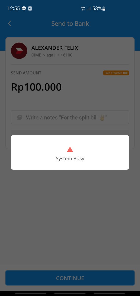 alxfelix's tweet photo. @danawallet hai min trf bank lain gagal mohon d bantu https://t.co/5tq9MSnEyy