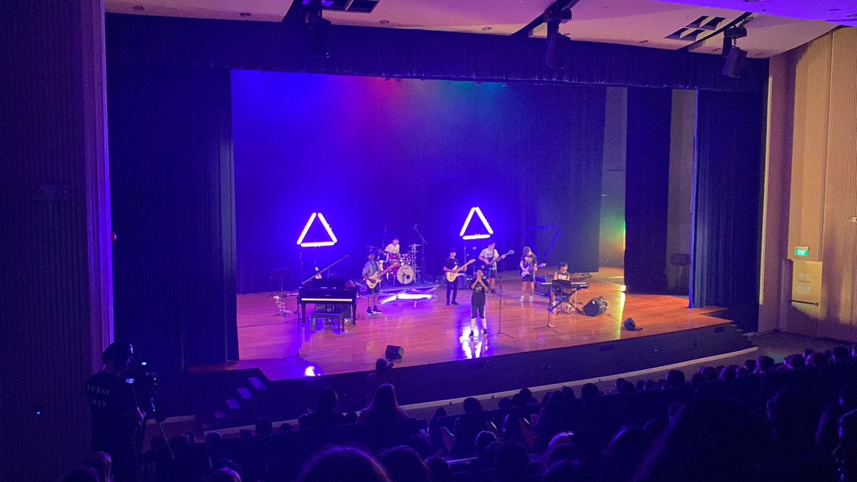 SarahLHarger's tweet photo. Rockin’ out this afternoon with some awesome, talented musicians/students! Great way to start the week! #MSRocks #UWCSEA https://t.co/F0LYuj7mB5