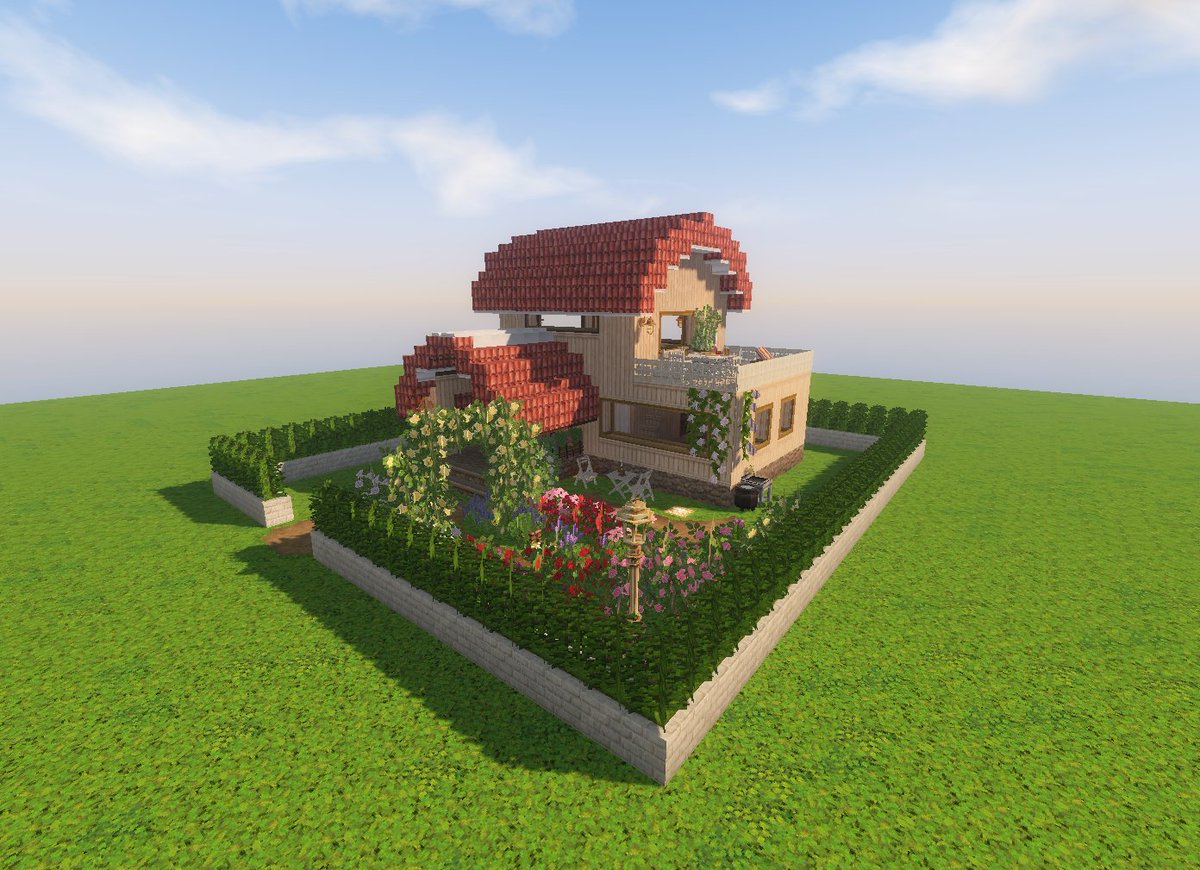 1amb_games's tweet photo. 庭が自慢の家/拠点です。
#Minecraft #建築コミュ #MiniaTuria #建築初心者 #Creative #house #kawaii https://t.co/CBbOTusvwa