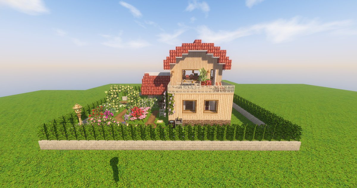 1amb_games's tweet photo. 庭が自慢の家/拠点です。
#Minecraft #建築コミュ #MiniaTuria #建築初心者 #Creative #house #kawaii https://t.co/CBbOTusvwa