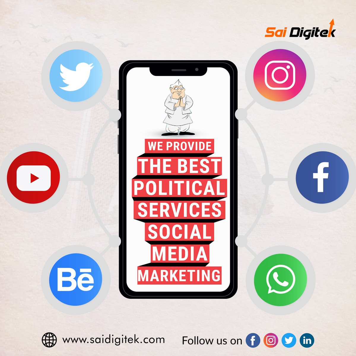 SaiDigitek's tweet photo. We use influential #marketingtechniques to promote your identity over different #socialmedia platforms like #facebook, #Twitter, #Youtube, #linkedin, etc. to #promote the #client. 
.
.
.
#saidigitek #PR #PRAgency #PoliticalAgency  #politicstoday  #politicsindia #YouthInPolitics https://t.co/08jvxMdsYu