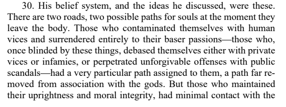 QuintusCurtius's tweet photo. In "Tusculan Disputations" (I.30) (https://t.co/ov973QKUVt) Cicero describes Socrates's belief of the soul's two possible paths at the moment of death.  

One path--the return to a divine origin--is for those who distinguish themselves in life with virtue. https://t.co/qQe9DjipGp