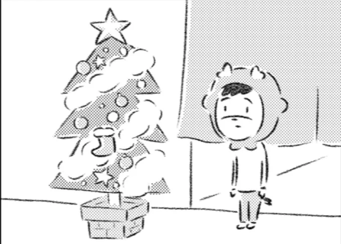 去年は、描こうかなと思ったら、掲載がもう新年のタイミングになっていたクリスマスの回。今年は描けました。12/22発売のモーニングに載る予定です。#楽屋のトナくん 