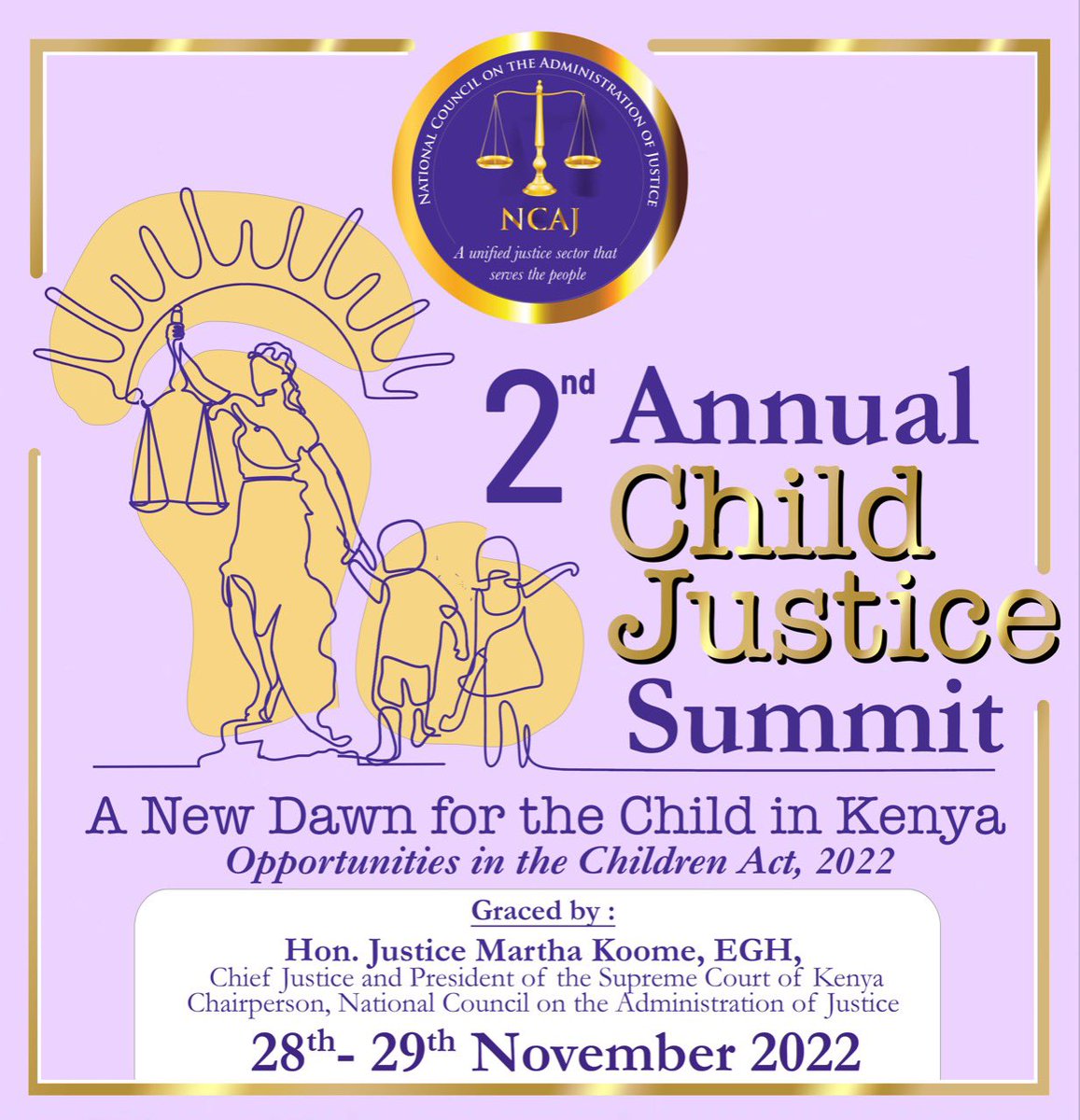 UNICEF Kenya on Twitter "Happening today 2nd Annual Child Justice