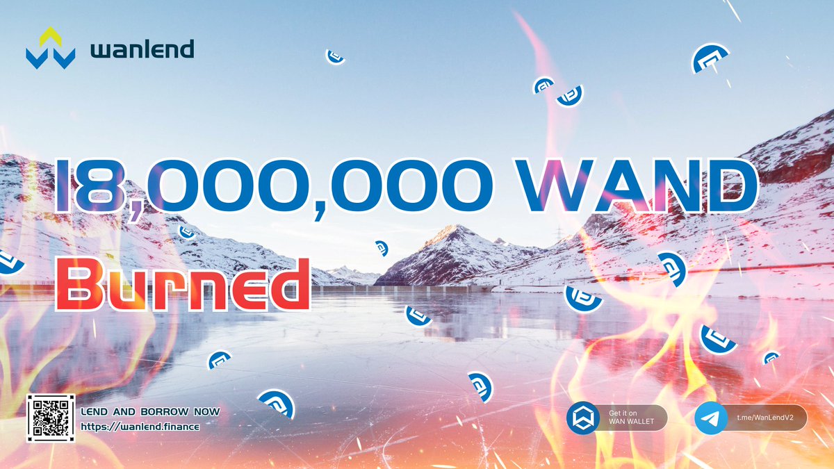 WanLend (@wanlend) on Twitter photo The total number of 18,000,000 $WAND was bought back and burned.🔥🔥🔥
- 1st round: 1.5M WAND
- 2nd round: 6.5M WAND
- 3rd round: 2M WAND
- 4th round: 5M WAND
- 5th round: 3M WAND
- 6th round: stay tuned🚀🚀🚀
Address: 0x0000000000000000000000000000000000000001
<a href="/wanchain_org/">Wanchain</a> The total number of 18,000,000 $WAND was bought back and burned.🔥🔥🔥
- 1st round: 1.5M WAND
- 2nd round: 6.5M WAND
- 3rd round: 2M WAND
- 4th round: 5M WAND
- 5th round: 3M WAND
- 6th round: stay tuned🚀🚀🚀
Address: 0x0000000000000000000000000000000000000001
<a href="/wanchain_org/">Wanchain</a>
