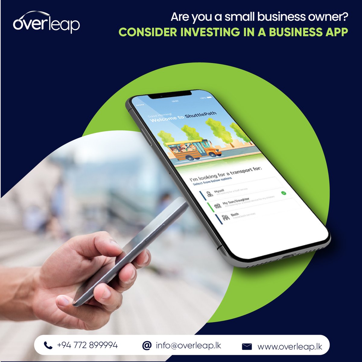 Overleaplk's tweet image. Grow digital! Go mobile!
Reach us for a free consultation to get your very own mobile app. 
#overleap #digital #transformation #mobile #app #business #growth #effective #milestone #successful #aimhigher