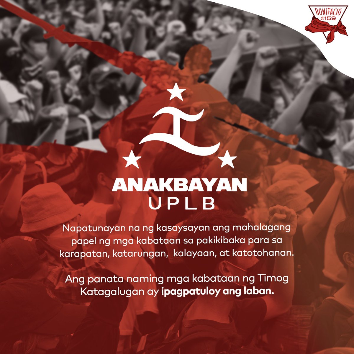AnakbayanUPLB_'s tweet photo. Mistulang isinumpa ang bansa sa pagsampa ng tambalang Marcos-Duterte sa pamahalaan.

#SahodItaasPresyoIbaba
#ArawNgAnakpawis
#Boni159 https://t.co/UoBhrXHFTz