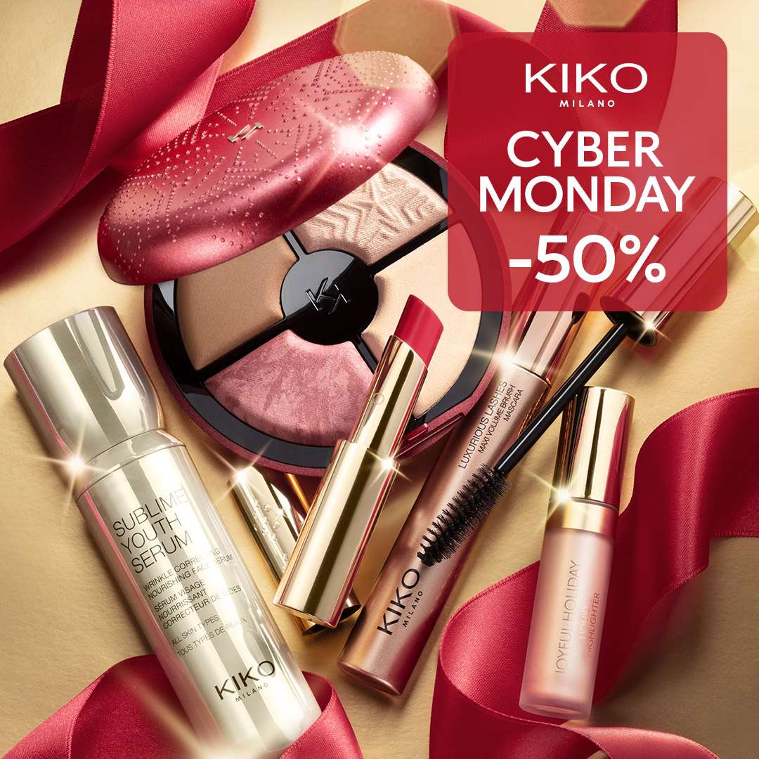 Hello, #KIKOCyberMonday! 😉 Get 50% of all online purchases 🛒 Plus 3+3 in stores, last day! Valid only TODAY, don’t miss out! bit.ly/KIKOCyberMonda…