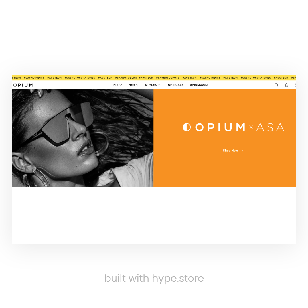 go_hypestore's tweet photo. Check out Opium Eyewear's online store built with hypestore!

#hype #hypestore #hypeecommerce #ecommerce #ecommercebusiness #ecommercetips #statistics #saas #ecommercewebsite #seo#entrepreneur #shopify #webdesign #smallbusiness #startup https://t.co/35xVdGEOS3