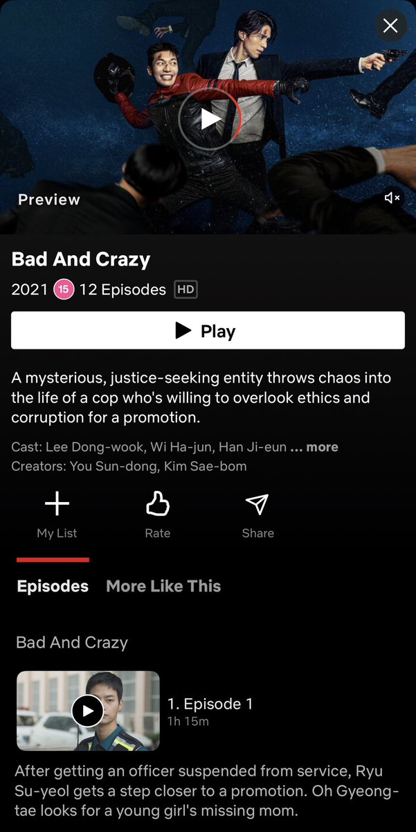 D0HYUNSOO's tweet photo. bad and crazy is now streaming on netflix!!! https://t.co/P7bvQs39MM