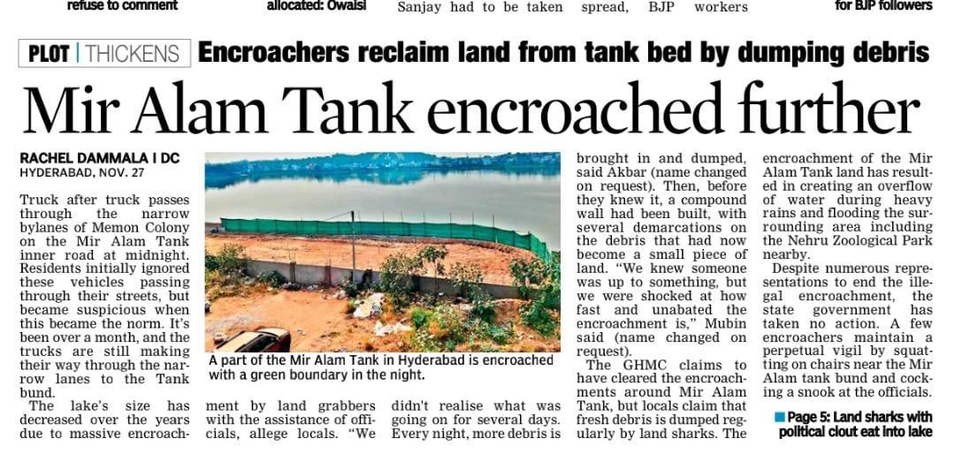 asadowaisi's tweet photo. The government must take action to protect the Mir Alam Tank,I have been representing from many years to develop and protect this Tank.
@MinisterKTR was kind enough to instruct @arvindkumar_ias @GadwalvijayaTRS to develop a Park &amp; cycling track. https://t.co/NVMpPX8hfu