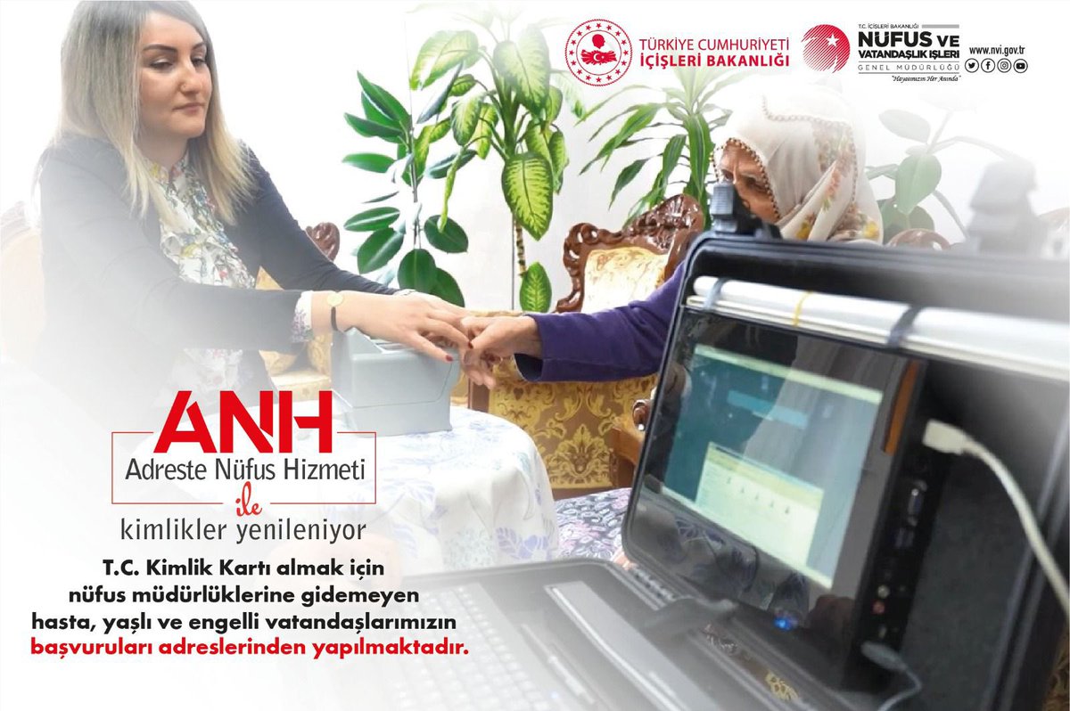 “Siz Bize Gelemiyorsanız Biz Size Geliriz” Anlayışıyla Adreste Nüfus Hizmeti için fedakar personelimizle bugüne kadar 60 binin üzerinde vatandaşımızın adresine misafir olduk. Yeni haftaya Bismillah <a href="/TCNufus/">Nüfus ve Vatandaşlık İşleri Genel Müdürlüğü</a> #HayatınızınHerAnında