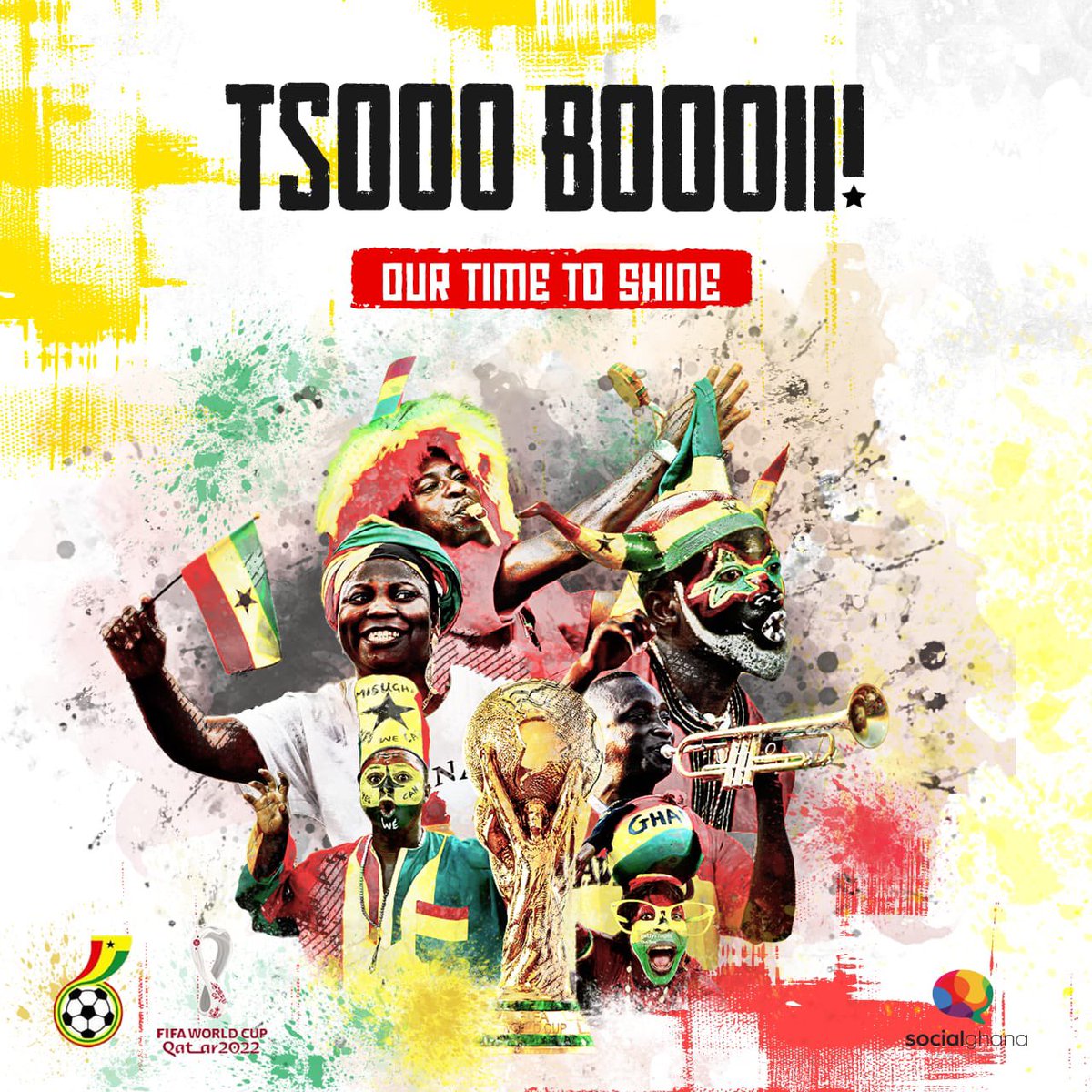 GhanaBlackstars's tweet image. 𝗢𝗨𝗥 𝗧𝗜𝗠𝗘 𝗧𝗢 𝗦𝗛𝗜𝗡𝗘 ✨

🤜🏾 𝑳𝒆𝒕𝒔 𝒈𝒐 #BlackStars 🤛🏾

#FIFAWorldCup | #TeamGhana | #Qatar2022