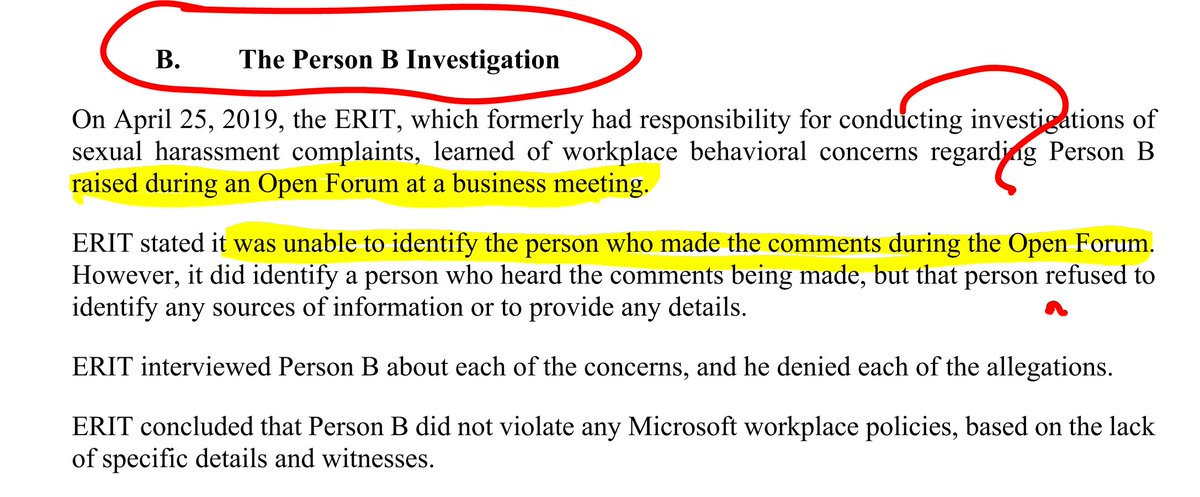 Gondo1a's tweet photo. @toddbishop @BusinessInsider @ashannstew this section in particular is curious. 
presumably it references the CEO Q&amp;A that took place immediately after "the thread" surfaced

a colleague called Satya out in front of the entire company for moving on quickly from the topic - referencing her own case which was lagging... https://t.co/dI4Qhpempj