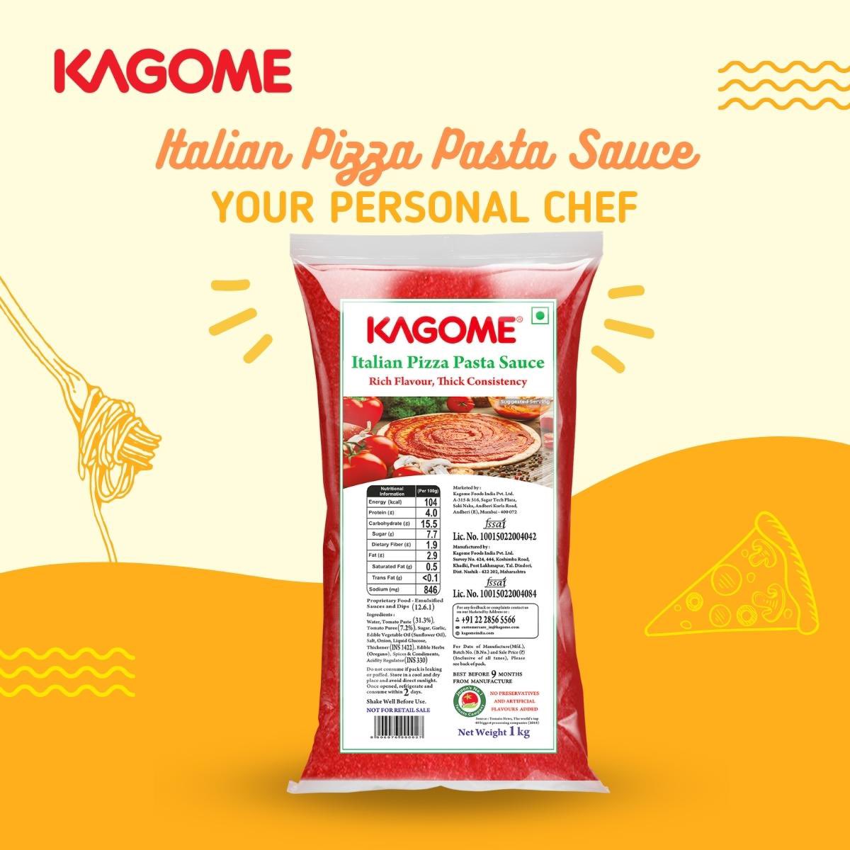 Indiakagome's tweet photo. Bring your personal chef to your restaurant kitchen now! Add Kagome’s Italian Pizza Pasta Sauce to your pizza’s and pasta’s and see the magic happen! 

#kagomeindia #Kagomefoodsindia #nashikfarms #farmersmarket #crushedtomatoes #tomatopuree #thicktomatocon https://t.co/FPOTqlxEHe