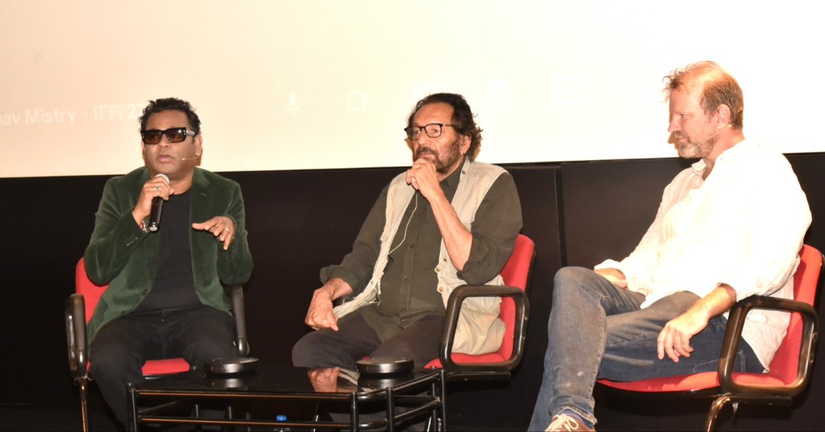 .@IFFIGoa के एक संवाद सत्र को संबोधित करते हुए प्रख्यात संगीतकार @arrahman 

#IFFI #AnythingForFilms #FilmsKeLiyeKuchBhi #IFFI53
