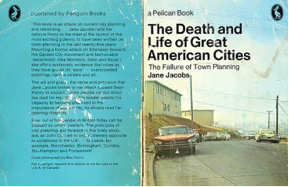 <a href="/patrick_oshag/">Patrick OShaughnessy</a> Jane Jacobs - The Death + Life of Great American Cities
PD Smith - City
<a href="/ryangravel/">Ryan Gravel</a> - Where We Want to Live
<a href="/crassociati/">CRA-CarloRattiAssociati</a> - The City of Tomorrow
<a href="/jeffspeck/">Jeff Speck</a> - Walkable City

And check out <a href="/CityLab/">Bloomberg CityLab</a> for great city content for sure!