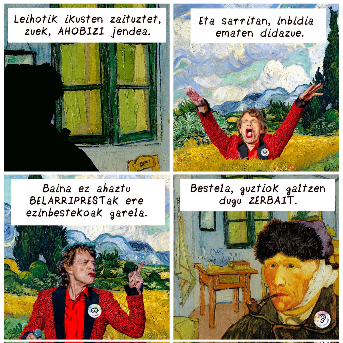 Egun on #ahobizi eta #belarriprest guztioi!!! Ariketaren azken egunetan sartu gara!

✍️ Gaurkoan zuentzako @uiturriaga-ren komiki tira!

▶️ Jantzi txapa: bistaratu komunitatea
▶️Eutsi hartutako rolari! 

#Euskaraldia2022 
#hitzezekitekogaraia