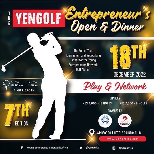 Maybe you’re looking for a chance to play at our #endyear tournament? See poster for details OR register via bit.ly/7thEntrepreneu…

#YENGolfTournament #EntrepreneursOpen #GolfTournament