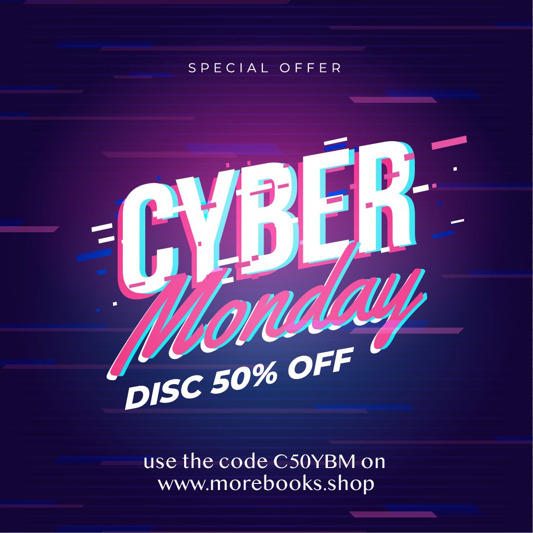 📢 CYBER MONDAY IS HERE❗DON'T MISS IT❗ Get a 50% on 🌐 morebooks.shop. Use the code: C50YBM #cybermonday2022 #cybermonday #offers #OfferSale #discounts #authors #books