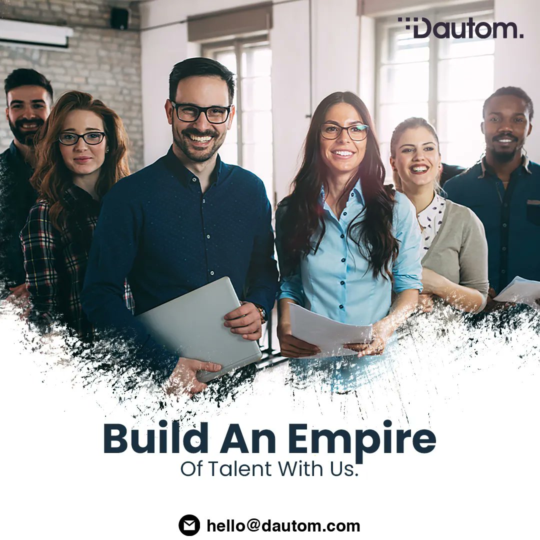 DautomTech's tweet photo. At Dautom, we specialize in helping you build an empire of talent. We take pride in providing you with the very best employees for your IT projects. With our assistance, you can confidently grow your business knowing that you have a talented and qualified workforce.
#dautom https://t.co/QQURazvRX4