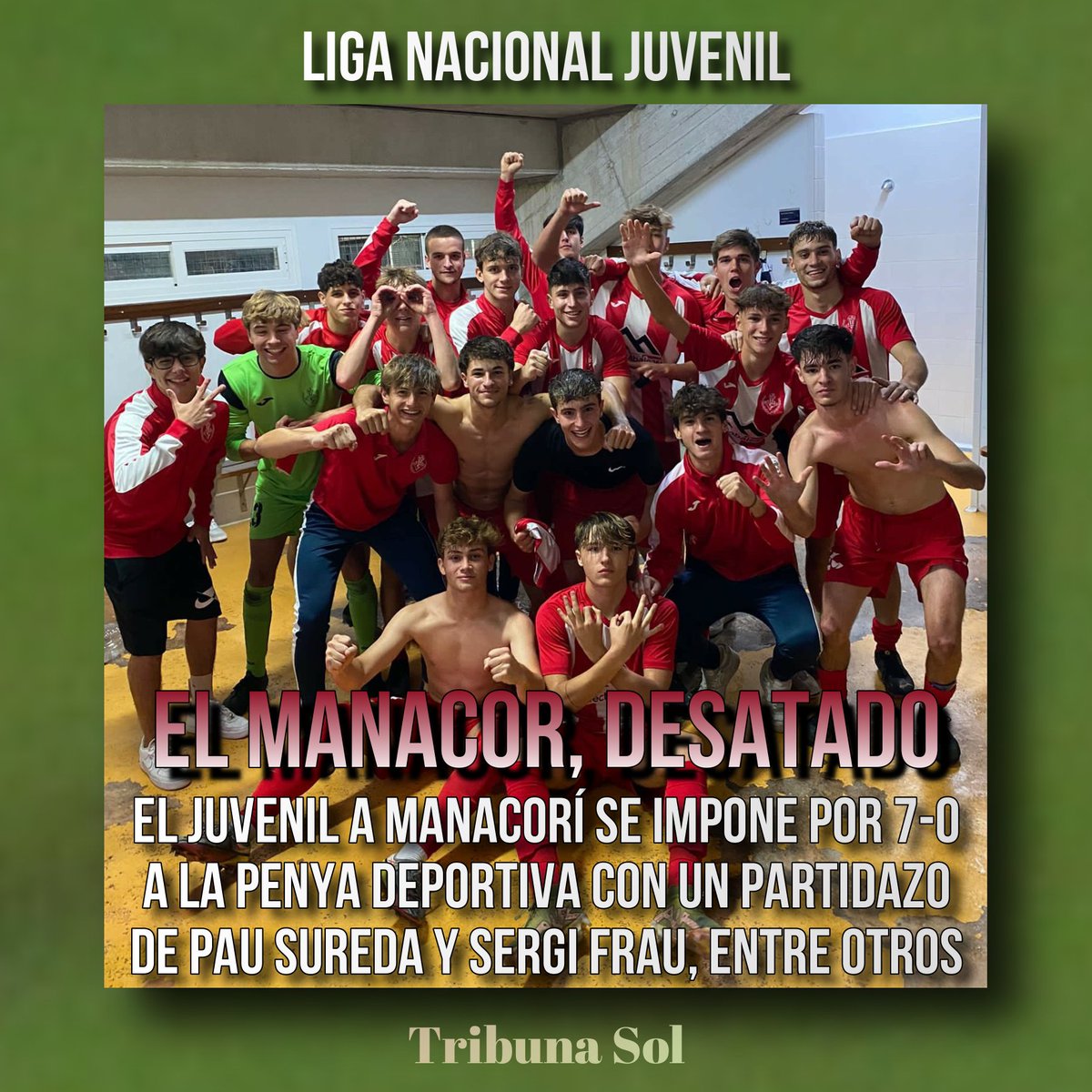 🔴⚪️ Partidazo del Juvenil A del <a href="/cemanacor/">CE Manacor</a>, que suma su tercer triunfo consecutivo en Liga Nacional

#TribunaSol