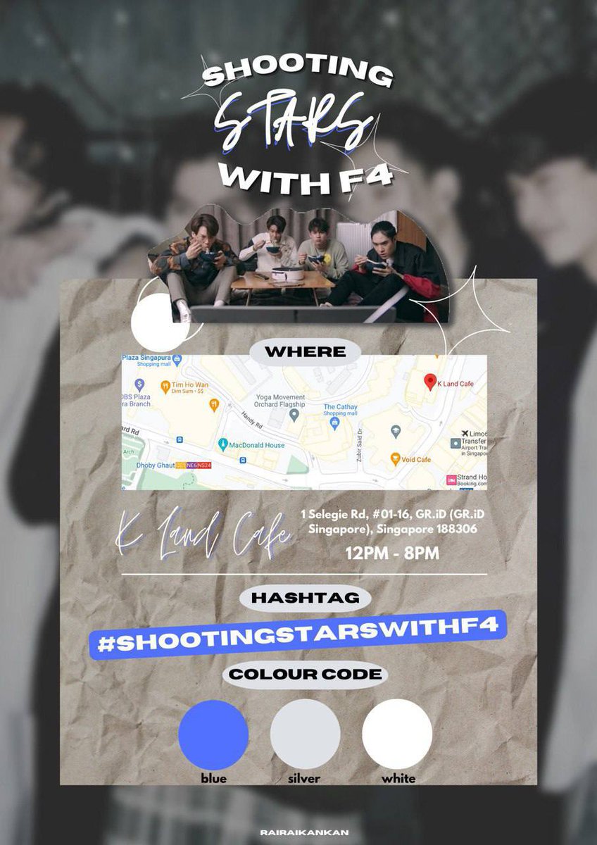 rairaikankan's tweet photo. 🌌Shooting Stars With F4💫
telegram:https://t.co/1s75TuPwQY

a #F4Thailand fancafé event
📆 17 Dec 2022
🕰️ 12pm-8pm
📍 @klandcafe 

do take note of the notice, fansupport sets details and colour theme!

we hope to see you there💙
#ShootingStarswithF4 #brightwin https://t.co/AU1ZNYa78U