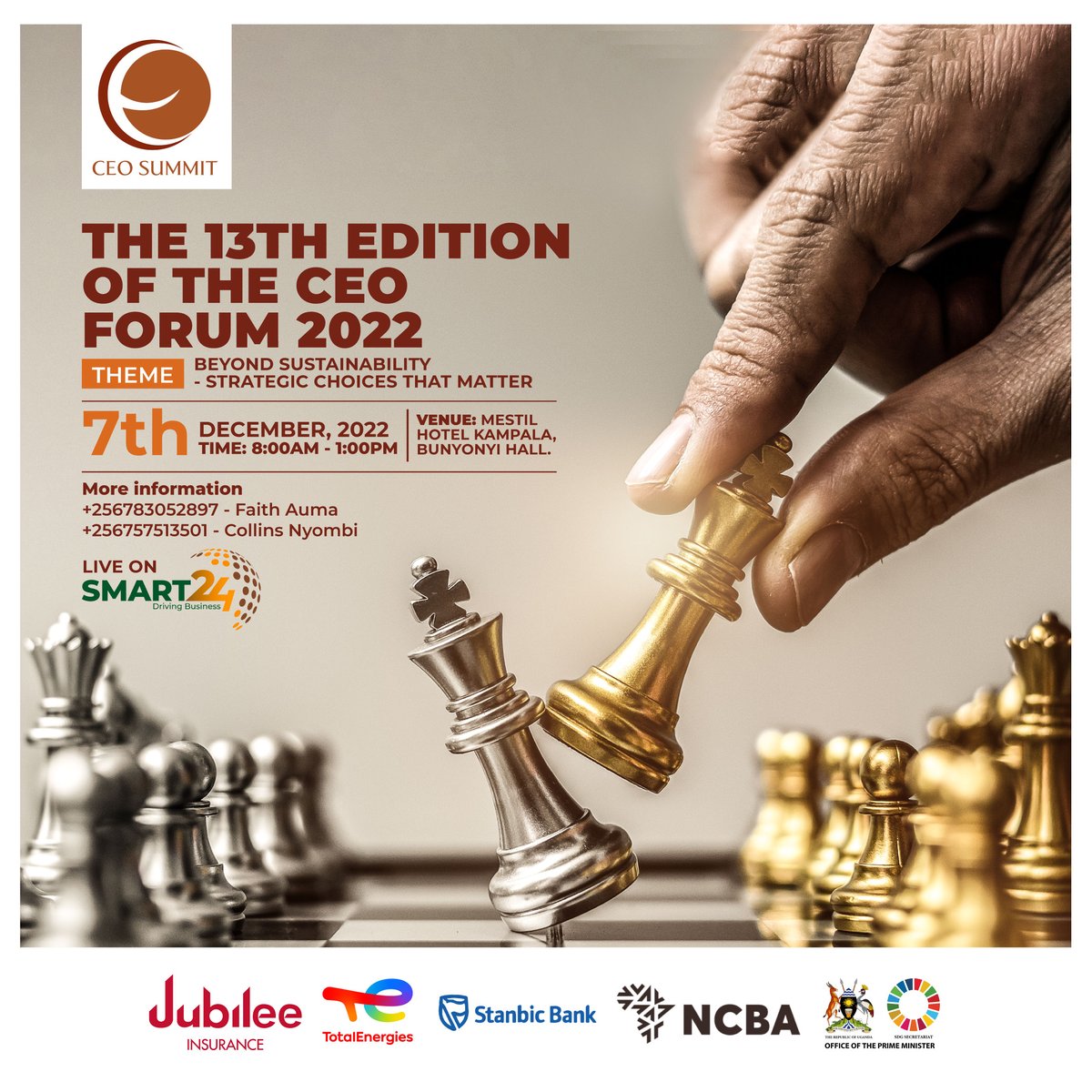 The #CEOForum is back! 

On 7th December, the forum will bring together the most brilliant perspectives & dialogue from business leaders, CEOs & youth entrepreneurs under the theme, 'Beyond sustainability- Strategic Decisions that matter'
Stay tuned to our pages for live updates.