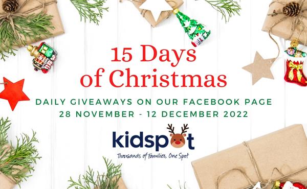 KidspotNZ's tweet photo. 🎅 15 Days of Christmas giveaways have arrived! 🎁 Even more prizes to win - https://t.co/G6eNKJC5dx https://t.co/OdZYQnpgIZ