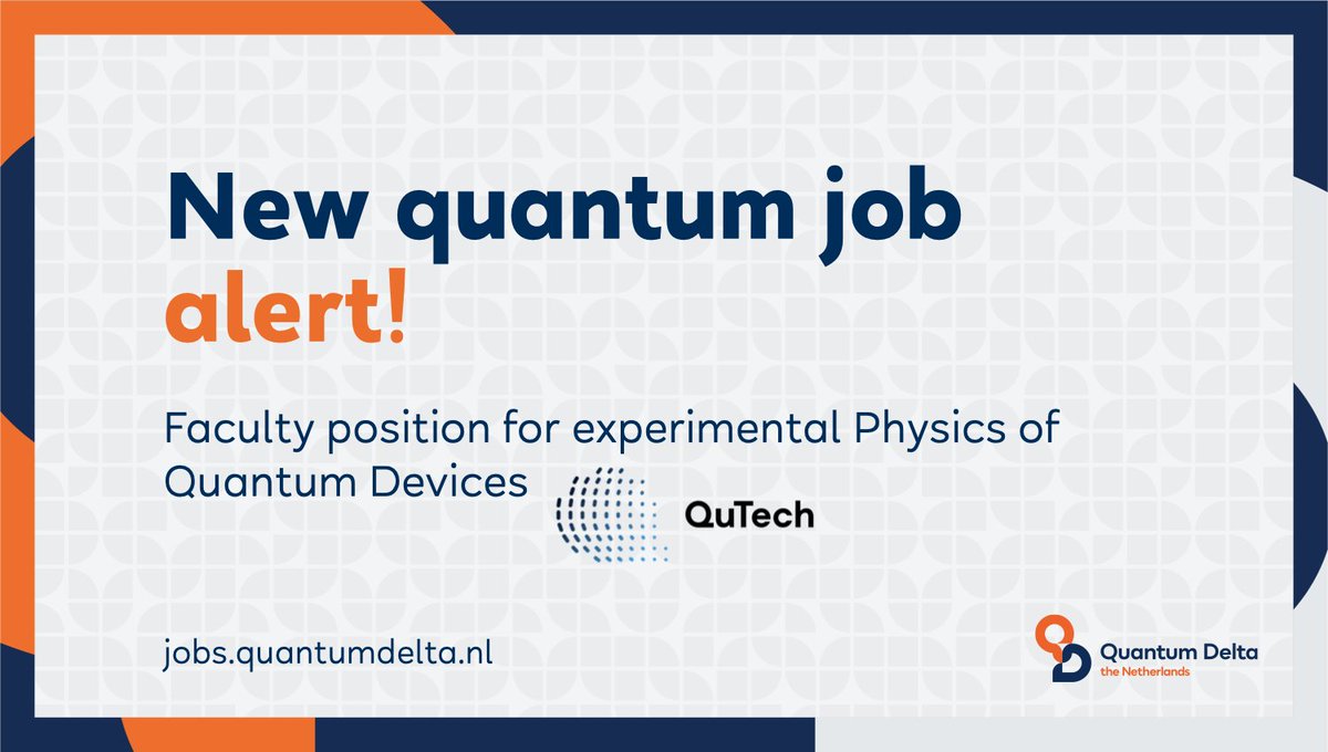 🔦 JOB OF THE WEEK: Michael Wimmer answers 5 questions about the job opening for ‘Faculty position for experimental Physics of Quantum Devices’ at 
<a href="/QuTech_news/">QuTech</a>: shorturl.at/pIJ07. Read more on the position here: ap.lc/tBfFK#QDNL #QuantumJoboftheWeek #QDNL